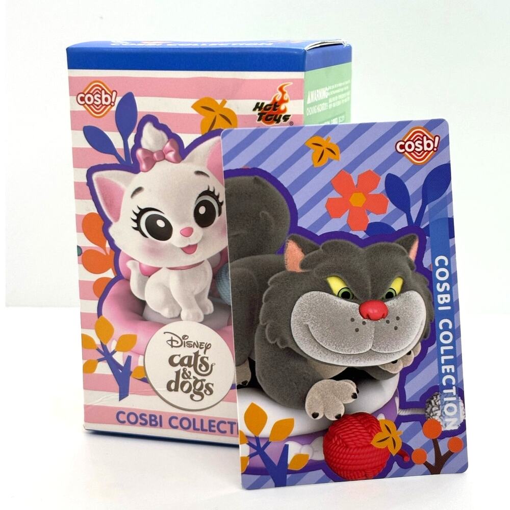 Disney x Cosbi Cats & Dogs Collectible Fuzzy Figures, Lucifer (Cinderella) - New